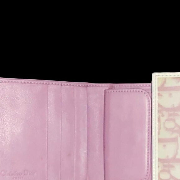 Vintage Dior Pink Monogram Logo Wallet John Galliano - Picture 4 of 16